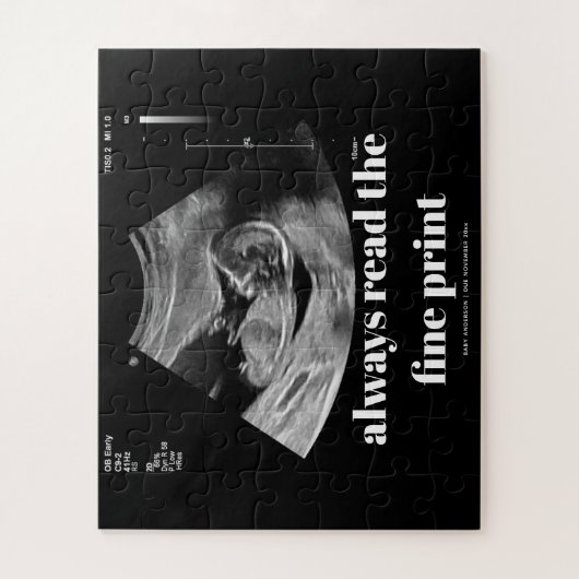 Aangepaste echo zwangerschap aankondiging 56pc legpuzzel (Verticaal)