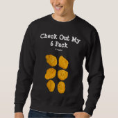 Aangepaste Echte Chicken Nuggets Funny 6 Pack Abs Trui (Voorkant)