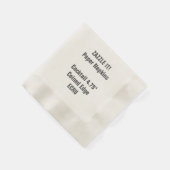 Aangepaste ECRU Coined Cocktail Papier servetten B (Hoek)