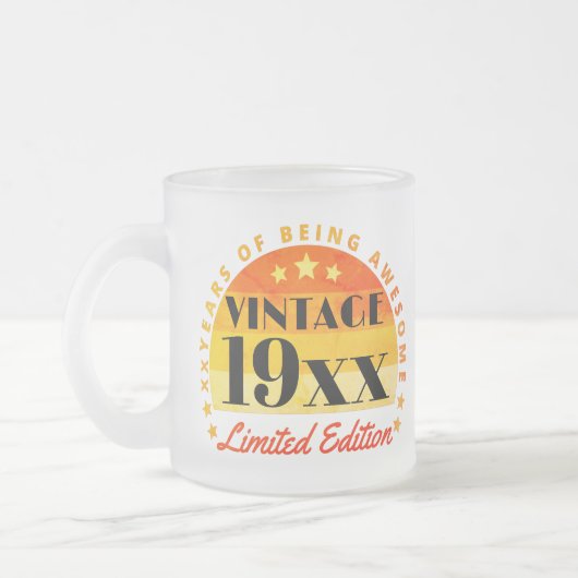 Aangepaste  editie Birthday Matglas Koffiemok (Links)