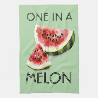 Aangepaste EEN IN EEN MELOEN Zomer Vibes Feestgere Theedoek