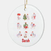 Aangepaste Eenhoorn Kerst Ornament voor Meisjes (Links)