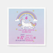 Aangepaste Eenhoorn Verjaardagsfeest servetten Bew (Voorkant)