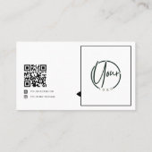 Aangepaste Eenvoudige 2 Logos QR Code Corporation Visitekaartje (Achterkant)