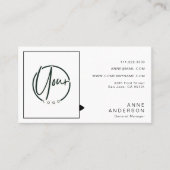 Aangepaste Eenvoudige 2 Logos QR Code Corporation Visitekaartje (Voorkant)