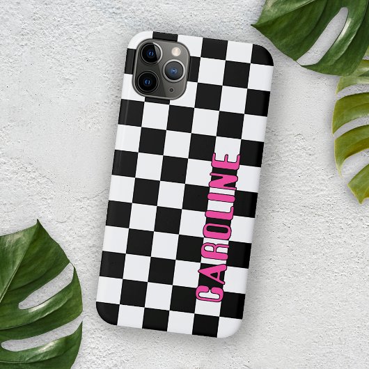 Aangepaste Eenvoudige Abstracte Geometrische Check Case-Mate iPhone Case