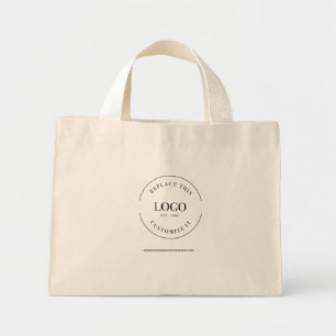 Aangepaste eenvoudige bedrijf logo tradeshow swag mini tote bag