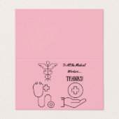 Aangepaste Eenvoudige dank Visitekaartjes (Buitenkant ongevouwen)