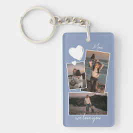 Aangepaste eenvoudige foto's op lavendel violet bl sleutelhanger