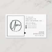 Aangepaste Eenvoudige Logo Professionele Wit Visitekaartje (Voorkant)