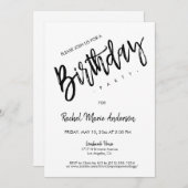 Aangepaste Eenvoudige minimalistische scriptintrod Kaart (Voorkant / Achterkant)