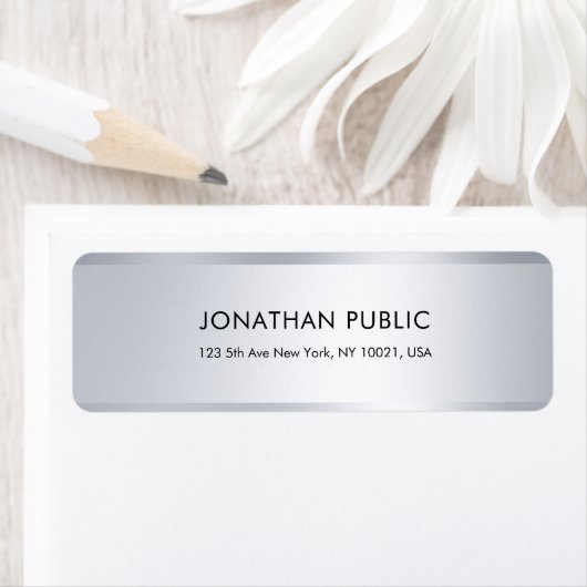 Aangepaste, eenvoudige, moderne Sjabloon met zilve Etiket (Insitu)