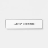 Aangepaste Eenvoudige Plain Wit Professional Deurbordje (Voorkant)