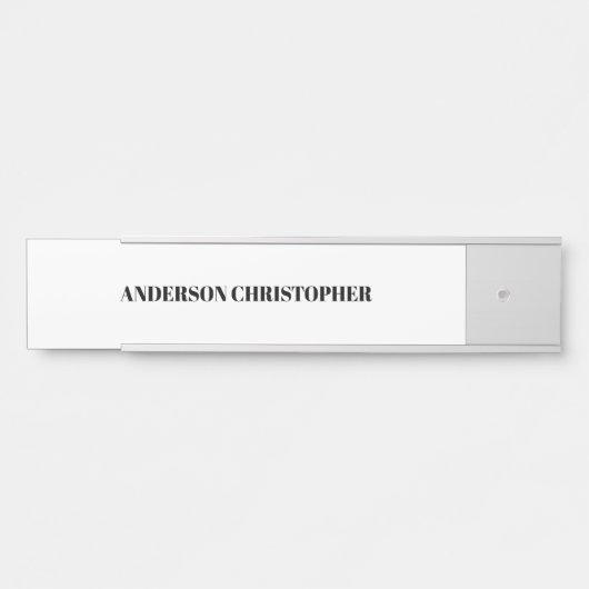 Aangepaste Eenvoudige Plain Wit Professional Deurbordje (Voorkant)