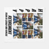 Aangepaste eenvoudige retirement 9 Photo Collage Fleece Deken (Voorkant (Horizontaal))