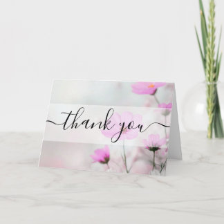 Aangepaste Eenvoudige Roze Bloemen Bedankt