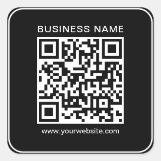 Aangepaste Eenvoudige Sjabloon Zakelijke QR-code Z Vierkante Sticker