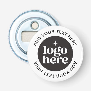 Aangepaste Eenvoudige Tekst Zakelijk Logo Flesopen Button Flesopener