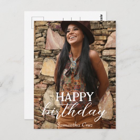 Aangepaste Eenvoudige Verjaardag Stijlvol Plezieri Briefkaart