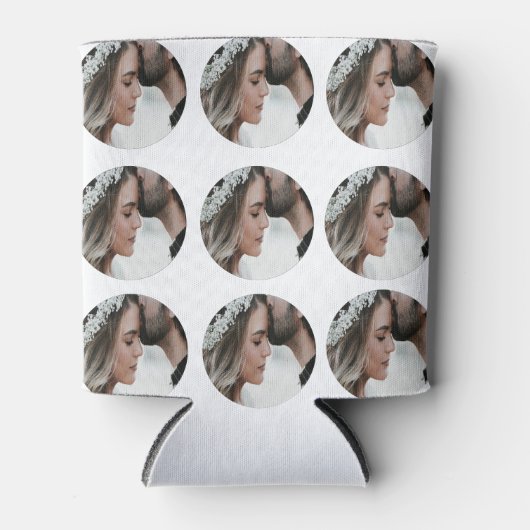 Aangepaste Eenvoudige Voeg Circulaire fotocollage Blikjeskoeler (Voorkant)