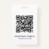 Aangepaste eenvoudige zakelijke Logo naam en titel Badge (Achterkant)