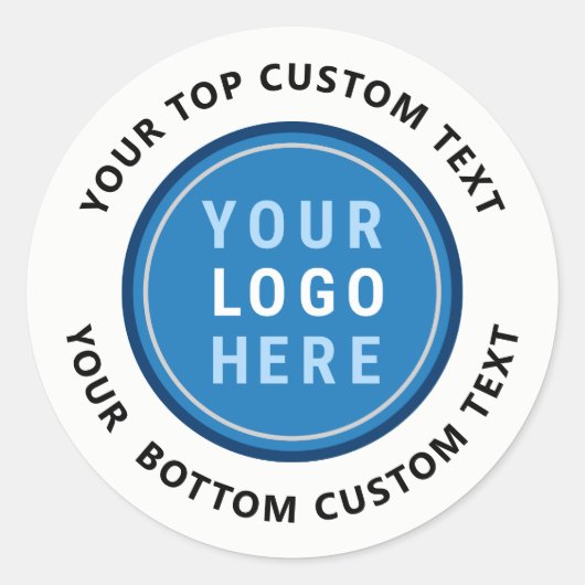 Aangepaste eenvoudige zakelijke Logo-Sjabloon Ronde Sticker (Voorkant)