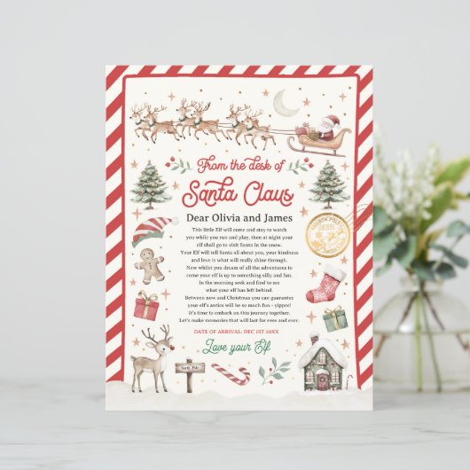 Aangepaste eerste Elf Arrival Letter (Staand voorkant)