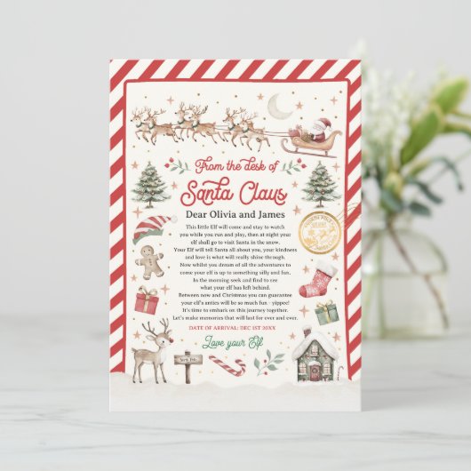 Aangepaste eerste Elf Arrival Letter Kaart (Staand voorkant)