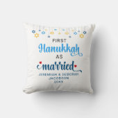 Aangepaste EERSTE GETROUWDE HANUKKA Kussen (Voorkant)