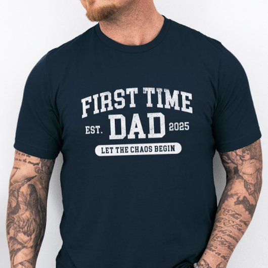 Aangepaste eerste keer papa grappig nieuwe papa Va T-shirt