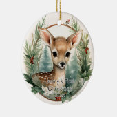 Aangepaste eerste kerst Ornament, herten Ornament (Rechts)