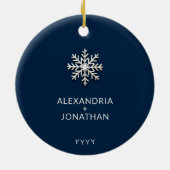 Aangepaste Eerste Kerstversiering Keramisch Ornament (Achterkant)