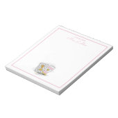 Aangepaste eerste klas leraar waardering wit notitieblok (Gedraaid)