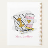 Aangepaste eerste klas leraar wit Notitieboek plan (Achterkant)