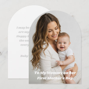 Aangepaste eerste Moederdag fotokaart van baby Feestdagenkaart