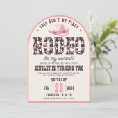 Aangepaste eerste Rodeo Arched Girls 2e verjaardag Kaart (Staand voorkant)