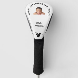 Aangepaste Eerste Vaderdag Fotocadeau van Baby Golfheadcover