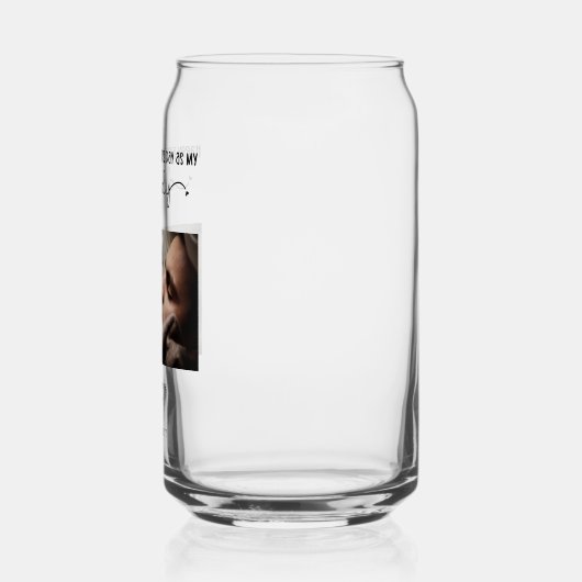 Aangepaste eerste Vaderdag-minimalistische foto Blikvorm Glas (Links)