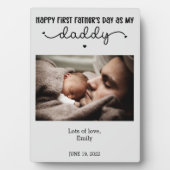 Aangepaste eerste Vaderdag-minimalistische foto Fotoplaat (voorkant)