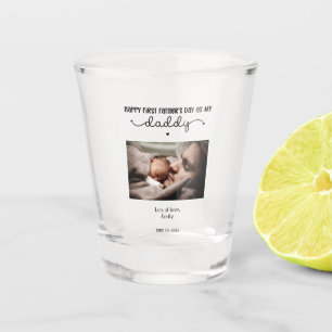 Aangepaste eerste Vaderdag-minimalistische foto Shot Glas