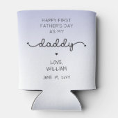 Aangepaste eerste Vaderdag Nieuwe Daddy-herinnerin Blikjeskoeler (Achterkant)