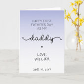 Aangepaste Eerste Vaderdag Nieuwe Papa Kaart (Gele Bloem)