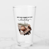 Aangepaste eerste Vaderdag Schattigee geborstelde Glas (Voorkant)