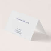 Aangepaste Eggshell Grey Diamond Tentfold earing C Visitekaartjes (Achterkant)