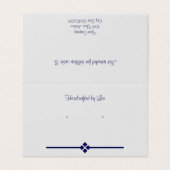 Aangepaste Eggshell Grey Diamond Tentfold earing C Visitekaartjes (Buitenkant ongevouwen)