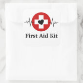 Aangepaste EHBO-kit Vierkante Sticker (Tas)
