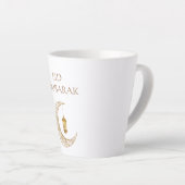 Aangepaste Eid Mubarak met versierde halve maan Latte Mok (Rechterhoek)