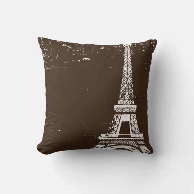 Aangepaste Eiffeltower Kussens katoenprogramma (Voorkant)