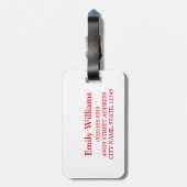 Aangepaste eigen foto bagagelabel (Achterkant verticaal)