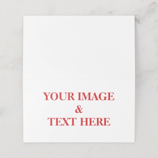 Aangepaste eigen foto en tekst (Buitenkant ongevouwen)